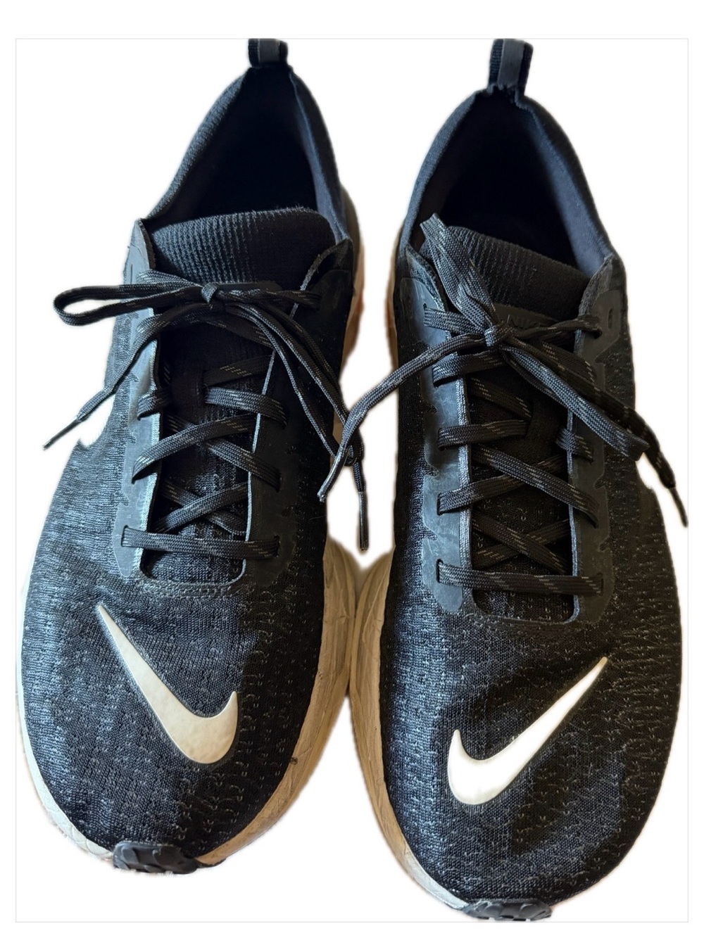 Nike Men’s Black Athletic Shoes with White Swoosh Accent